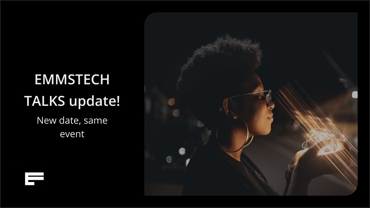 EMMSTech's tweet photo. 😅 Oops! We had to make last minute changes for EMMSTECH TALKS - https://t.co/dLmX3GMdZD

#WocInTech #TechEvent #EMMSTechTalks https://t.co/ugtvf1uKiH