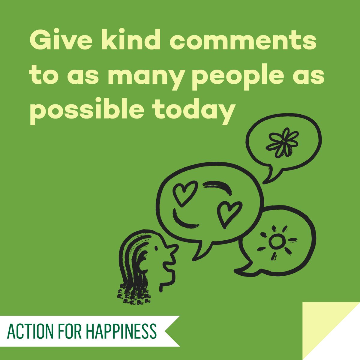Do Good December - Day 7: Give kind comments to as many people as possible today actionforhappiness.org/december #DoGoodDecember
