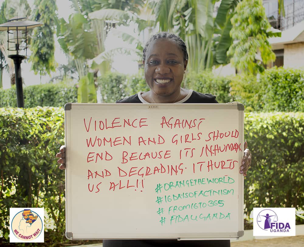 VIOLENCE against WOMEN and GIRLS SHOULD END because it’s inhuman and degrading. It’s hurts us all as a society #OrangeTheWorld #16DaysofActivism #From16To365 #FIDAUGANDA @FIDA_Uganda @ccgea1 @CivicSpaceTV