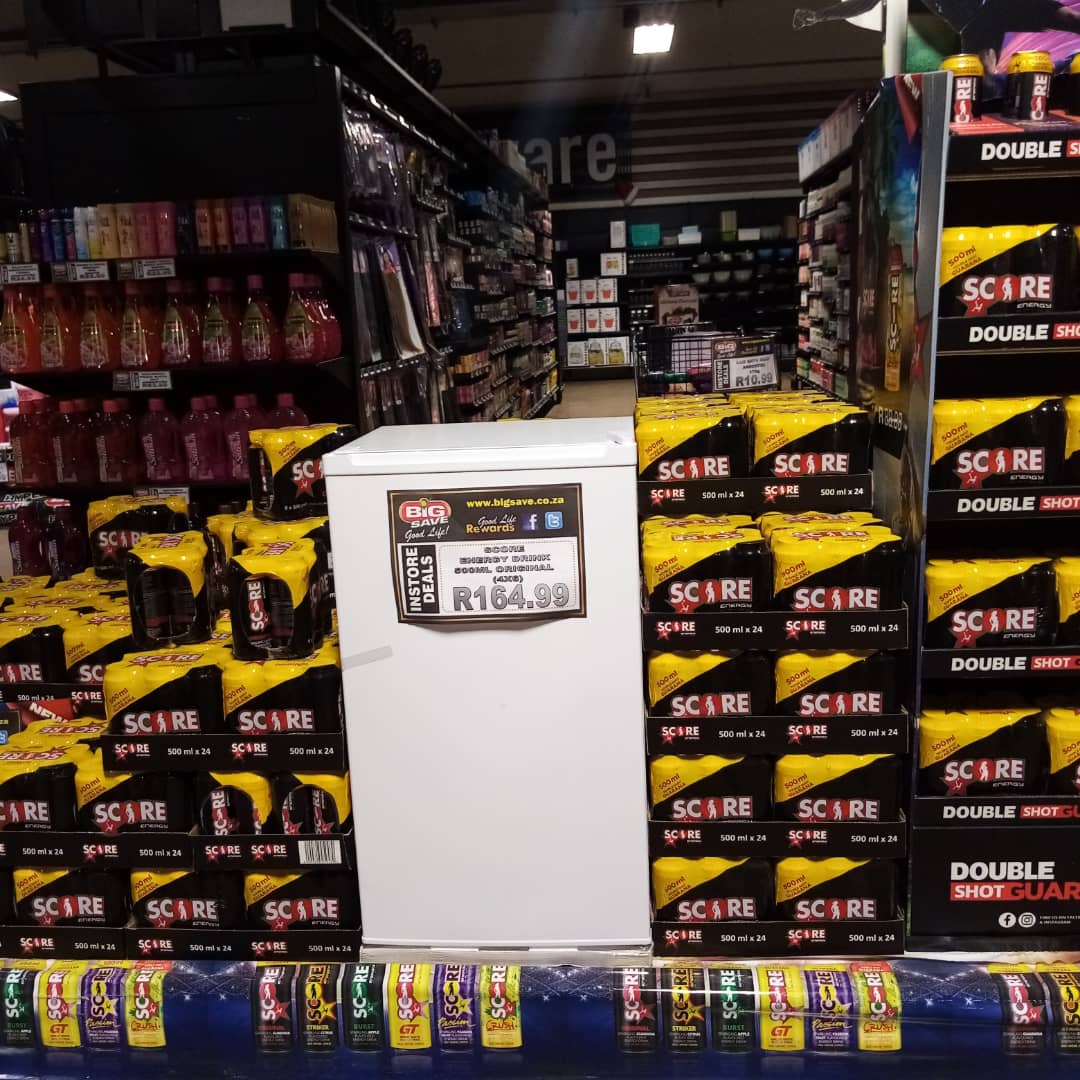 JEEMC3's tweet photo. 🗣️Stand a chance to WIN a Hisense Bar Fringe at Big Save Marble Hall Hyper🏪🛒💨🎄🎅

Buy Score Energy Drink 500ml original 4x6 for R164.99 to enter the Competition.

#sharebaba #BigSave #JEEMC3 #BigSaveMarbleHall #ScoreEnergy @drinkscore https://t.co/QGKAnmtXfr