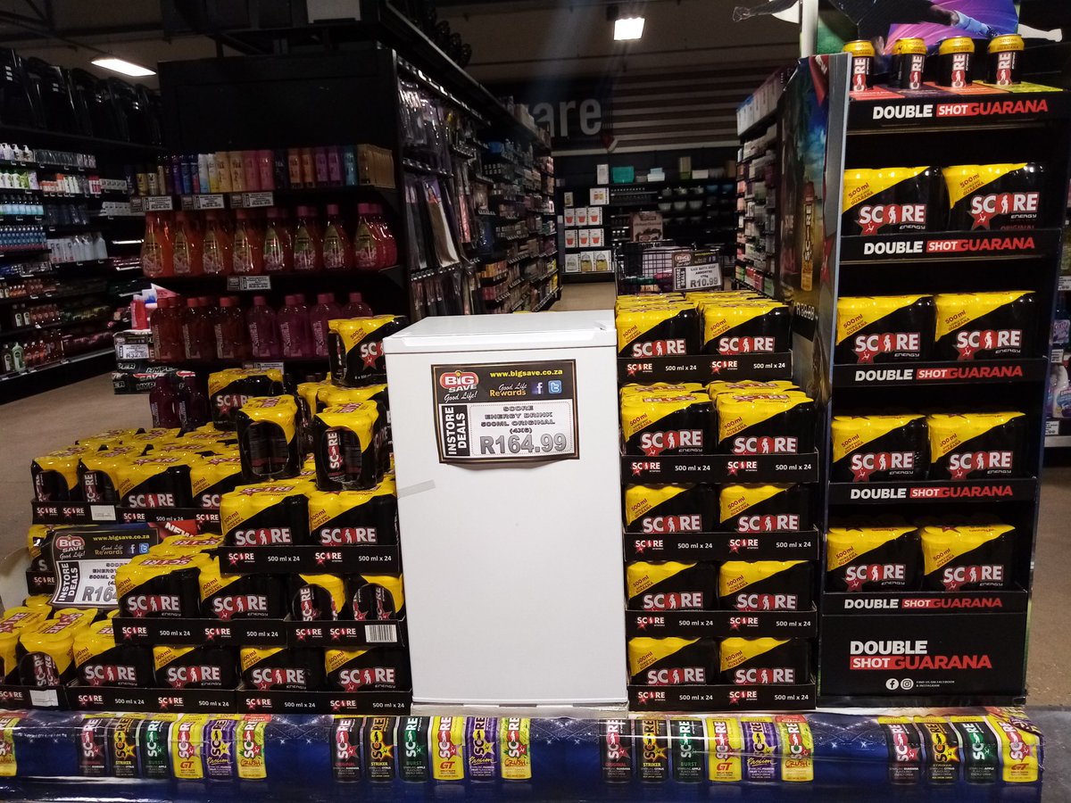 JEEMC3's tweet photo. 🗣️Stand a chance to WIN a Hisense Bar Fringe at Big Save Marble Hall Hyper🏪🛒💨🎄🎅

Buy Score Energy Drink 500ml original 4x6 for R164.99 to enter the Competition.

#sharebaba #BigSave #JEEMC3 #BigSaveMarbleHall #ScoreEnergy @drinkscore https://t.co/QGKAnmtXfr