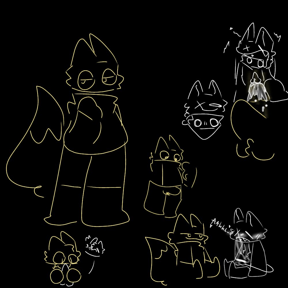 RoachTrashy's tweet photo. cutely skwtches for @Yella_FeIla/@TrashyYella bcuz brother wants to stress me out https://t.co/X8AUx9jO9x