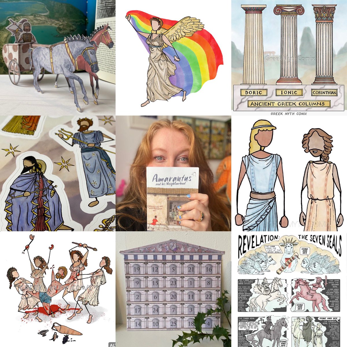 GreekMythComix's tweet photo. More 3D pieces and stickmen executif and interesting commissions AND a book out (!), and, for the first time ever, my #artvsartist2021 grid is full of
C O L O U R ๐
#AmarantusProject https://t.co/lzw74WhQAM