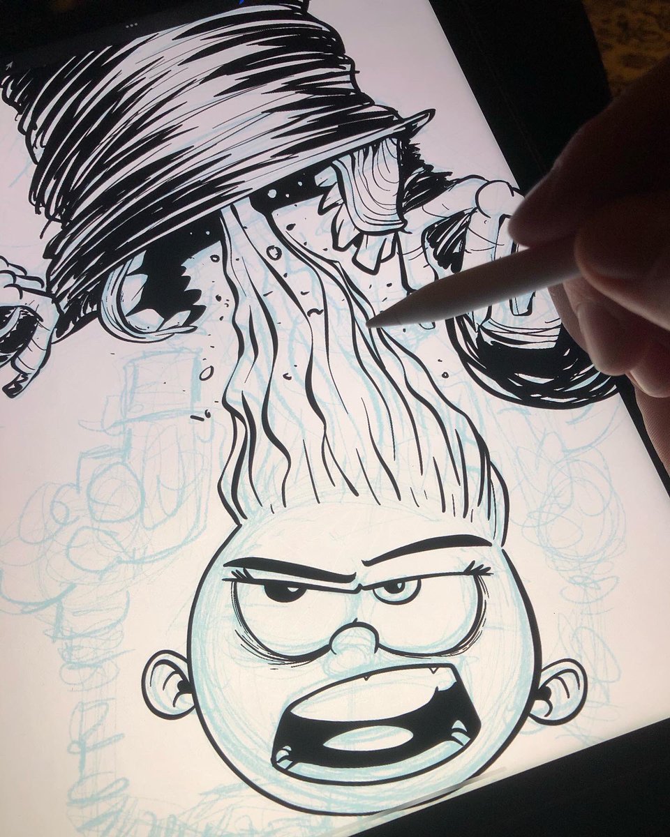 Karl_kdh's tweet photo. Dementor sucking the soul out of Lilly. Abit of silly #art on the iPad using the awesome #procreate I hope you like it. #artwork #artist #drawing #doodle #sketch #digitalart #dementor #harrypotter #crossover #comic #cartoon #noodesignsmurals https://t.co/owi0RHLiqe