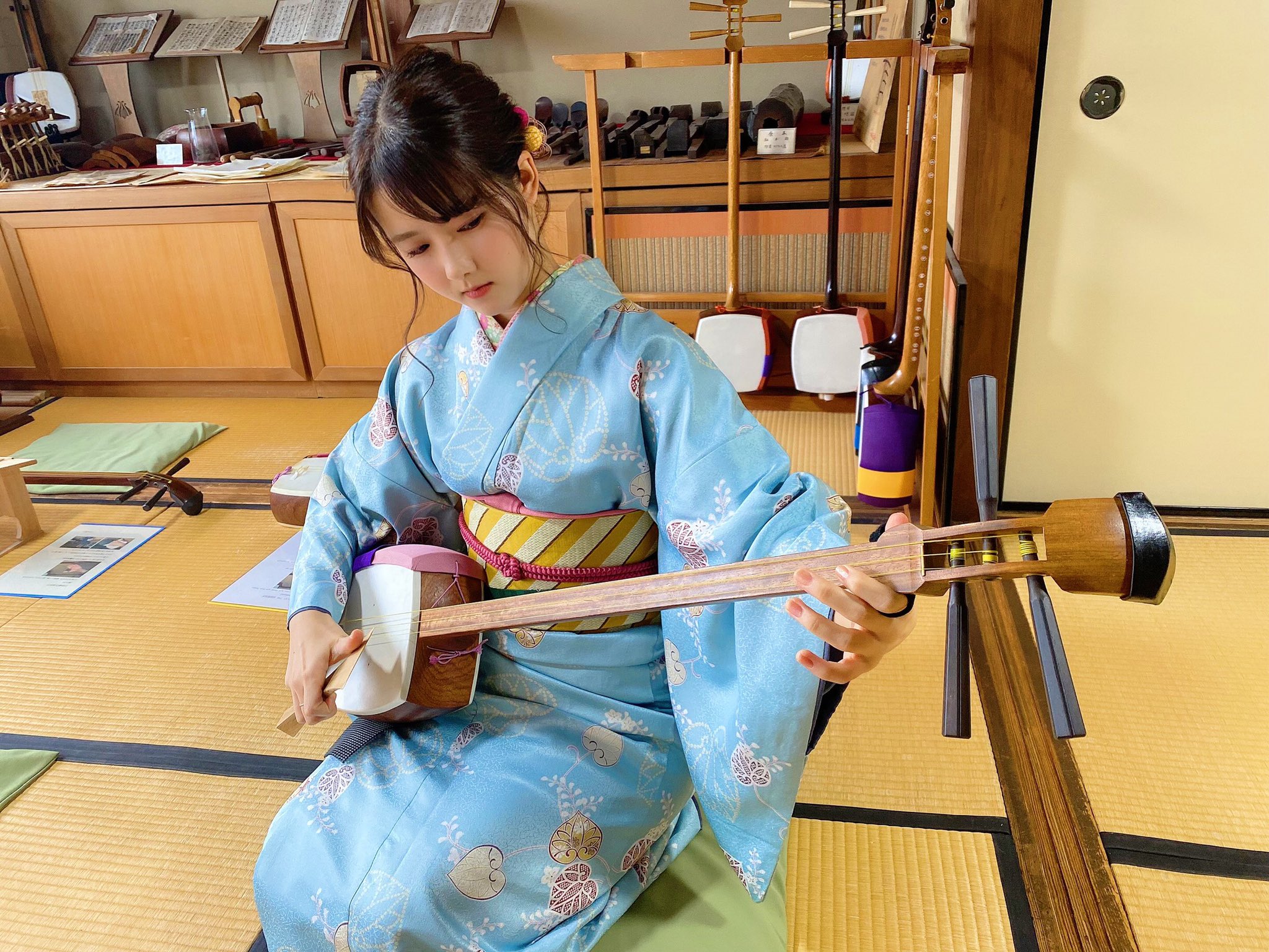 三味線 藤本流 名取会員の着物一式 民謡