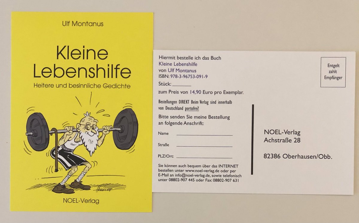 Filmmo's tweet photo. Eine schöne Geschenkidee zu Weihnachten! Zu bestellen unter: info@noel-verlag.de oder Tel.: 08802-907631! Bei Amazon, Mayersche Buchhandlung oder überall im Buchhandel! „Kleine Lebenshilfe“ Heitere und besinnliche Gedichte! #Buch #humor #Weihnachten #lyrics https://t.co/oWPKr6UXoi