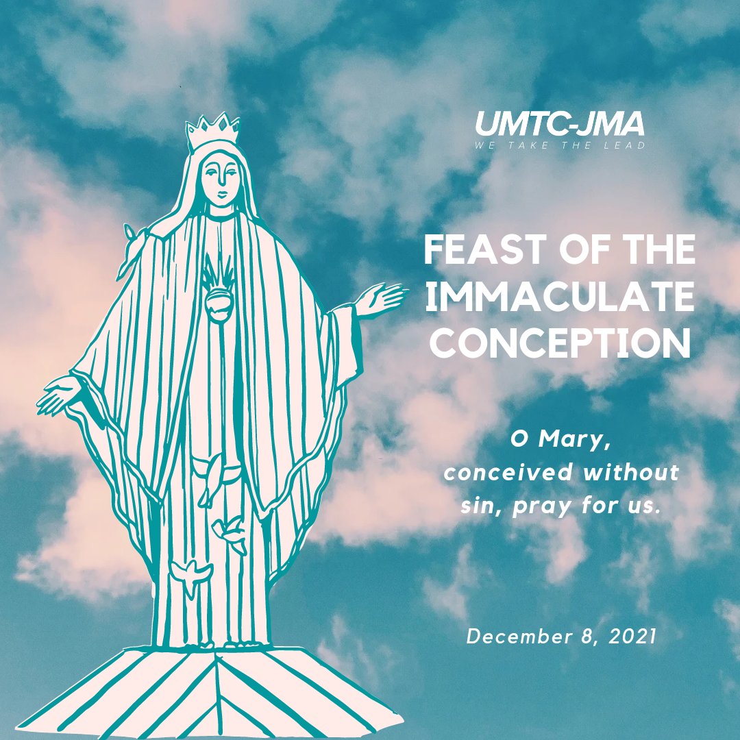 umtc_jma's tweet photo. NO CLASS | DECEMBER 8, 2021 

Mga 'Ga, there will be no class tomorrow, December 8, Wednesday, in commemoration of the Feast of the Immaculate Conception as a national holiday in recognition of the Filipinos' strong devotion to the Blessed Virgin Mary.

#UMTCJMA #WeTakeTheLead https://t.co/0LXm5WOmit