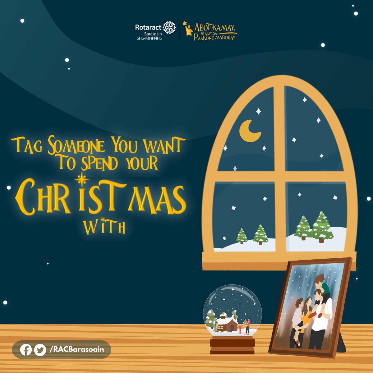 racbarasoain's tweet photo. All I want for Christmas is you✨

May nagcomeback na ba? Who do you want to spend your holidays with? Mention mo na ‘yan! 

Donate na para kayo’y magcome back na! https://t.co/9x6Z2yf5WE