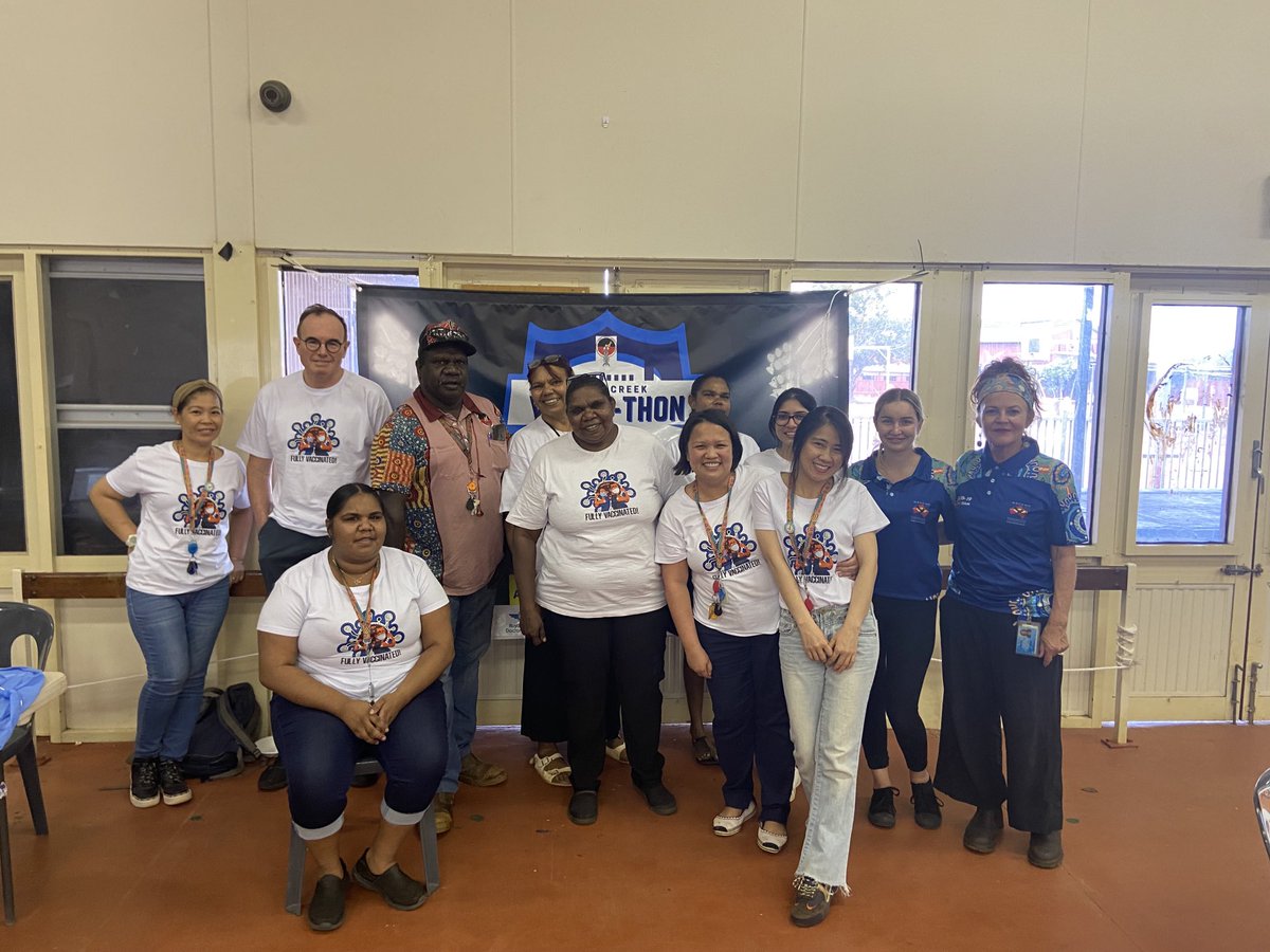 Sgt Hickman and Hart attend Halls Creek Covid-athon community vaccine event. Well done to all concerned. The word is out there, Roll up in regional WA. Keeping the community safe.