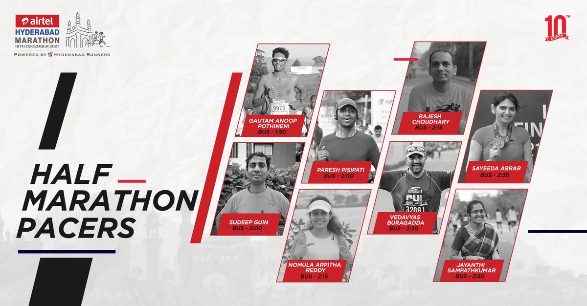 Marathon_Hyd's tweet photo. Our pacers on board to join in and take the lead with our runners!
#airtelhyderabadmarathon #10thedition #Hyderabadrunners #airtel #airtelhyderabadmarathon2021 #SetThePace #10AndCounting #PhysicalRun https://t.co/ISW7wTaTXO