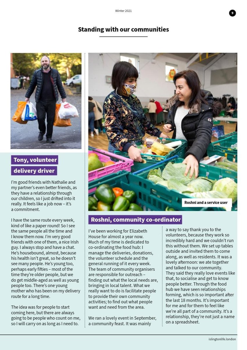 Proud of what we are achieving in our #community. Thank you <a href="/IslingtonLife/">IslingtonLife</a> for paying us a visit  and to all our #partners and #volunteers. Donate food or visit elizabeth-house.org.uk/foodhub/ to support our #foodhub if you can.