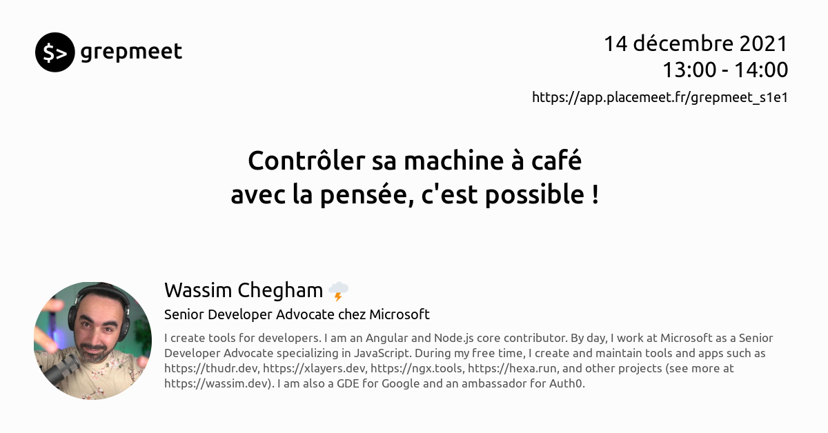 AnasAmeziane's tweet photo. Contrôler sa machine à café avec la pensée, c'est possible !
Le 14 décembre entre 13 h et 14 h, lors du prochain #DejTech en ligne, @manekinekko, présenterais en détails comment il a réussie à contrôler sa machine à café rien qu'avec la pensée.
https://t.co/WVV3PJnkeq https://t.co/P8eDgbbdq0