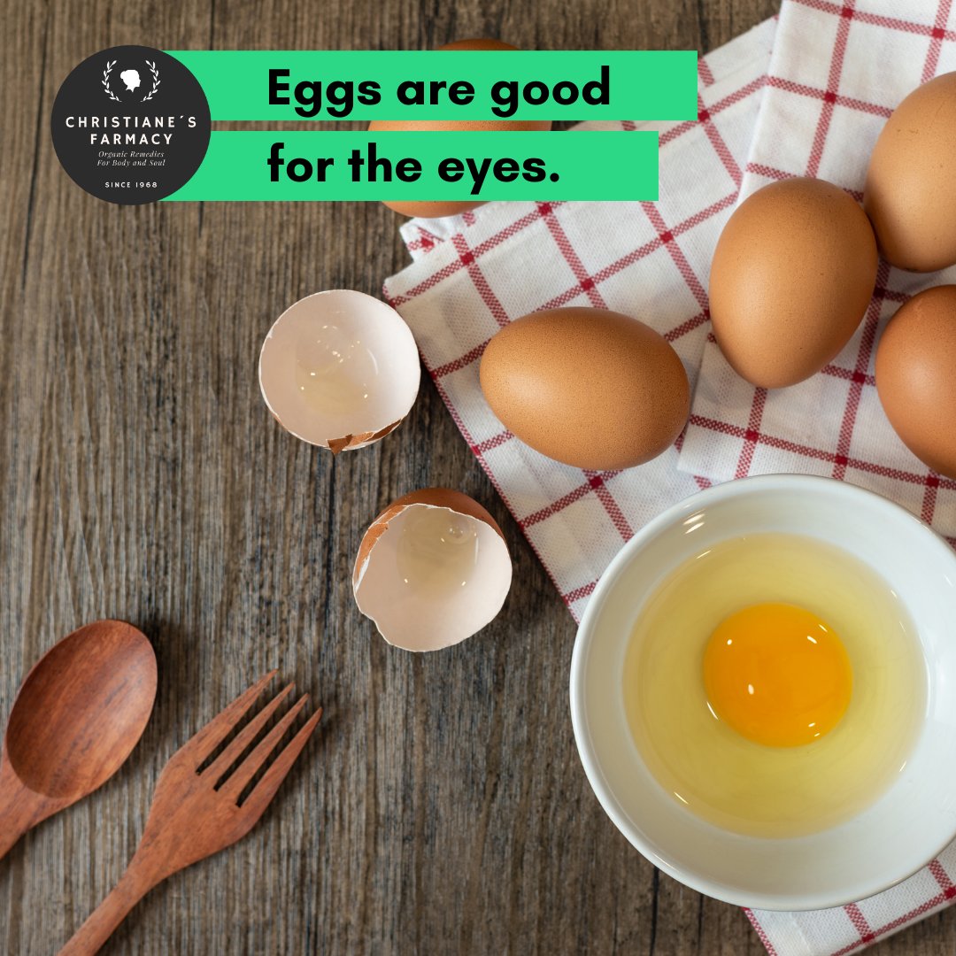 ChristianesLife's tweet photo. Did you know that eggs are good for the eyes? Doctors know that the antioxidants lutein and zeaxanthin help keep you from getting eye diseases like cataracts and age-related macular degeneration. 

#christianeslifestyle #christianesfarmacy ⁠#eggs #benefitsofeggs #eyehealth https://t.co/3koky4uX0v