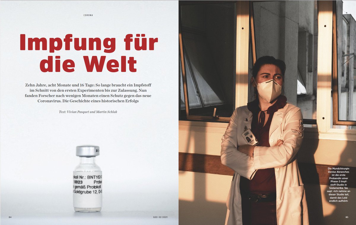 #Impfung für die Welt: Der Text von <a href="/vipasquet/">Vivian Pasquet</a> und <a href="/MartinSchlak/">Martin Schlak</a> – erschienen im <a href="/geomagazin/">GEO Magazin</a> – wird beim <a href="/reporterforum/">Reporter:innen-Forum</a> zur „besten Wissenschaftsreportage des Jahres“ gewählt. Hier geht’s zum Text: geo.de/wissen/gesundh…