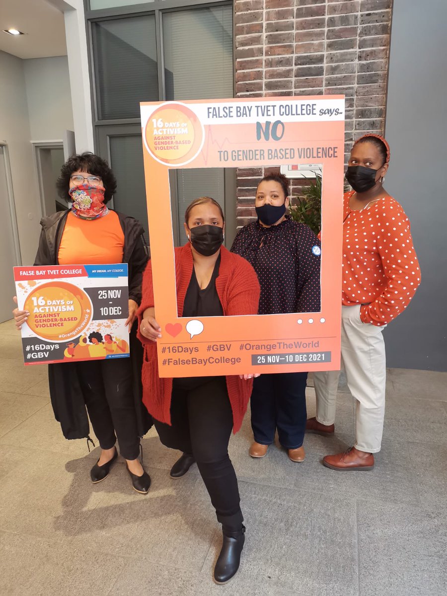 FalsebayCollege's tweet photo. We stand against Gender-Based Violence.
#OrangeTheWorld #16Days #16DaysOfActivist #StopGBV #StopAbuse https://t.co/SHOEmzXzfu