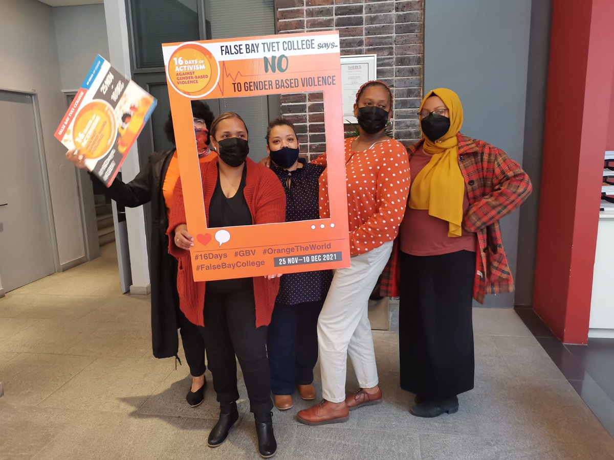 FalsebayCollege's tweet photo. We stand against Gender-Based Violence.
#OrangeTheWorld #16Days #16DaysOfActivist #StopGBV #StopAbuse https://t.co/SHOEmzXzfu
