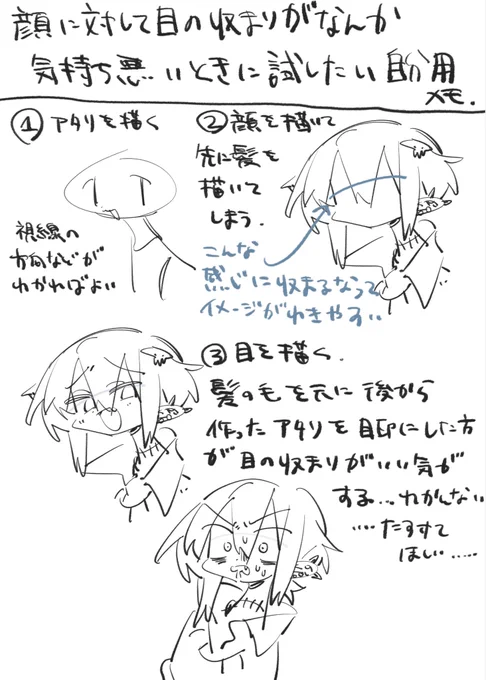 顔に対して目の収まりがなんか気持ち悪いときに試したい自分用メモ 