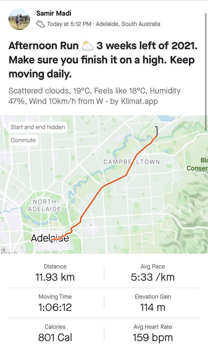 SamirMadi01's tweet photo. Always keep your running clothes with you…. Never know when a running opportunity will present itself. 🏃♂️
Stay well! 🙂
#AlwaysKeepMoving #Run #CommuteHome https://t.co/8sQEeaVyYd