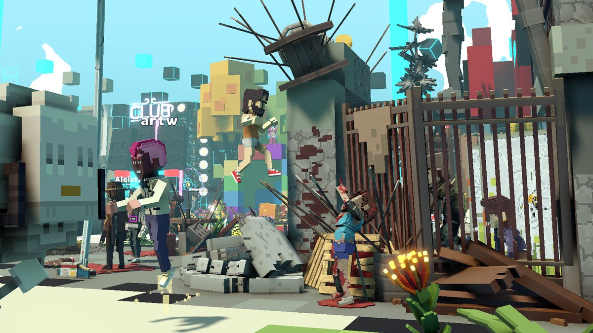blysheeps's tweet photo. @TheSandboxGame 7 Walkers caged! Wanna hug them 😊 https://t.co/El33MlCNex