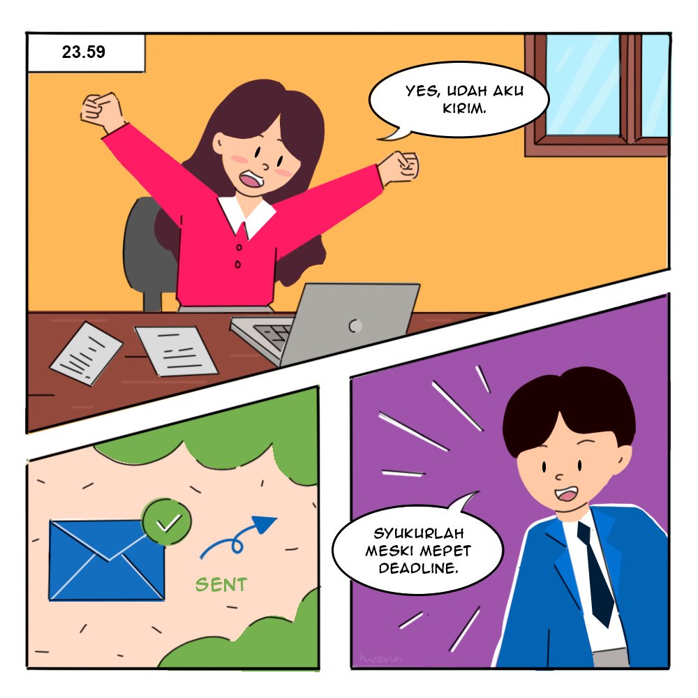 cfds_ugm's tweet photo. Ketika mengumpulkan tugas mepet deadline, setelah di cek ternyata lupa attach file π
Hayo, siapa nih Smart People yang pernah mengalami kejadian seperti ini? #digicomic https://t.co/htGBIqSUOQ