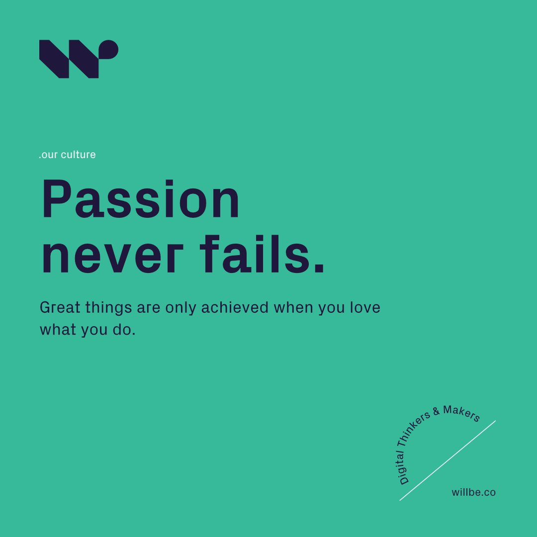 willbe_co's tweet photo. Passion never fails. #willbecollective #companyculture https://t.co/Osuzak7Jgz