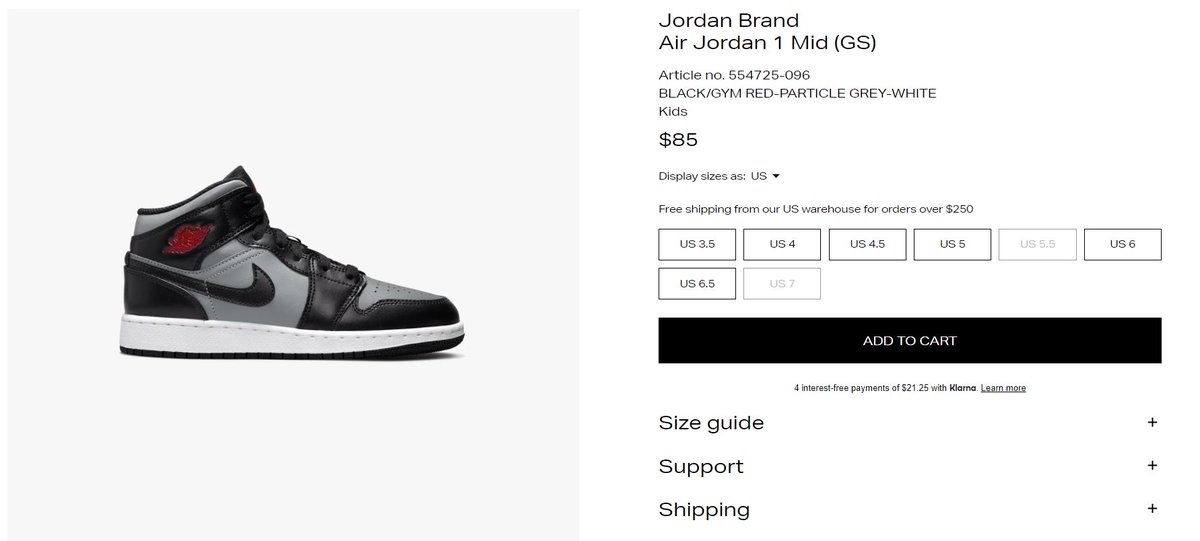 SOLELINKS's tweet photo. Ad: GS Air Jordan 1 Mid 'Shadow Red' now available via SNS US => https://t.co/07WKI6y7bg

use code SNEAKERS https://t.co/qijwUIOlfX