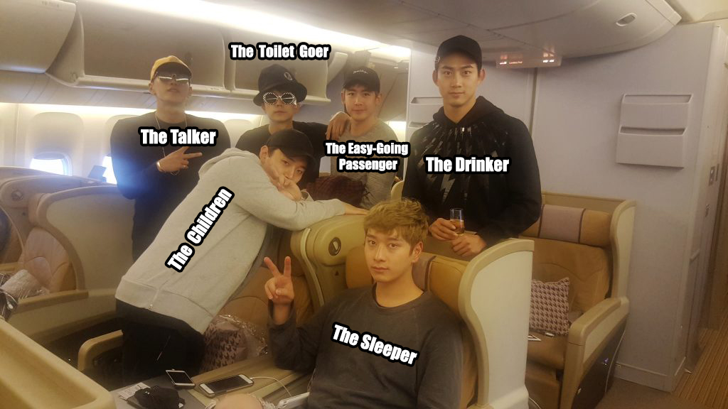 xeraphinas's tweet photo. Different types of passengers you meet on the flight
#2PM version according to me https://t.co/D4CAv23qMW