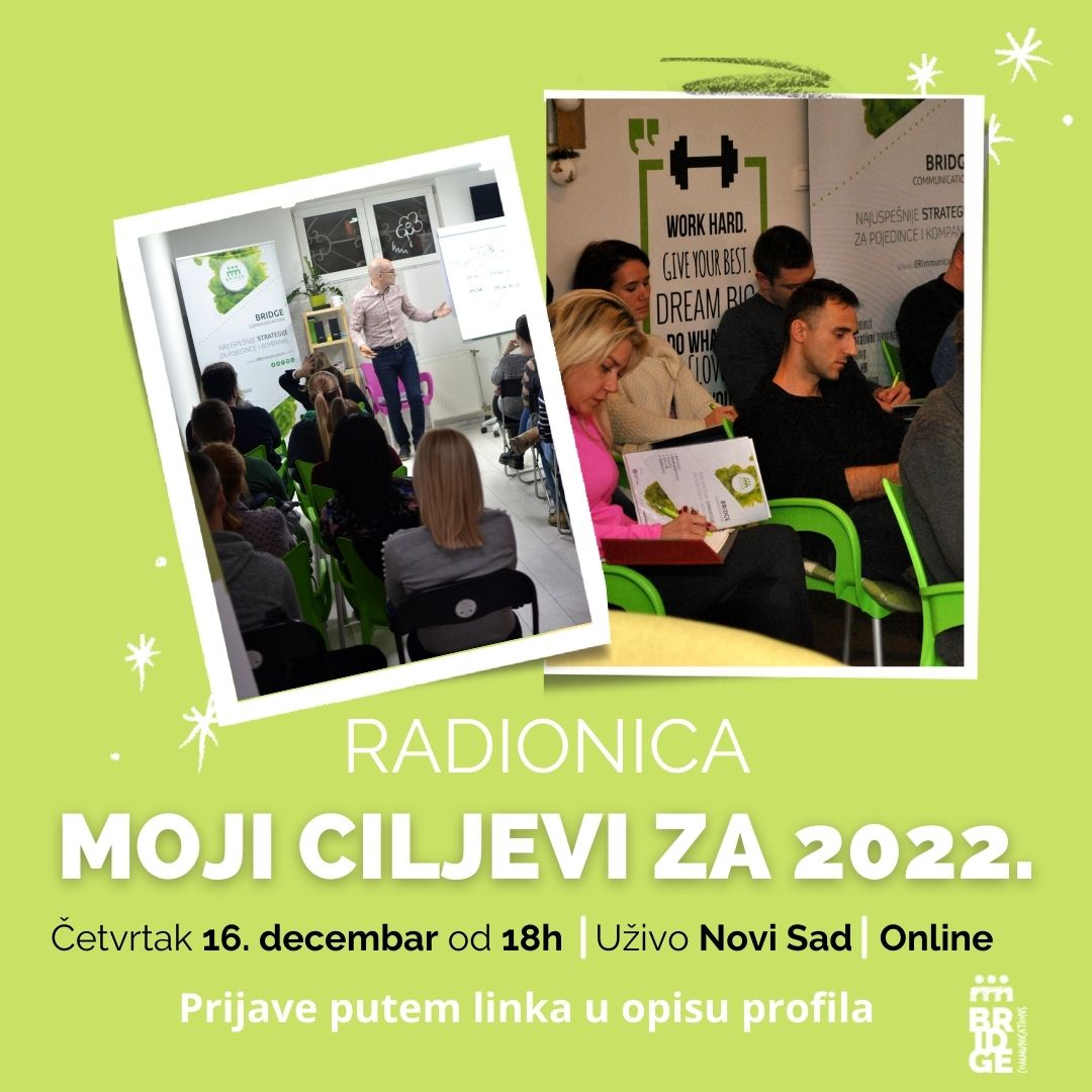 Otvorili smo prijave za radionicu o postavljanju ciljeva! 🙌

Klik na link i saznajte šta vam zanimljivo spremamo ove godine.👇😊

brimmunication.com/radionica-moji…

#mojiciljeviza2022