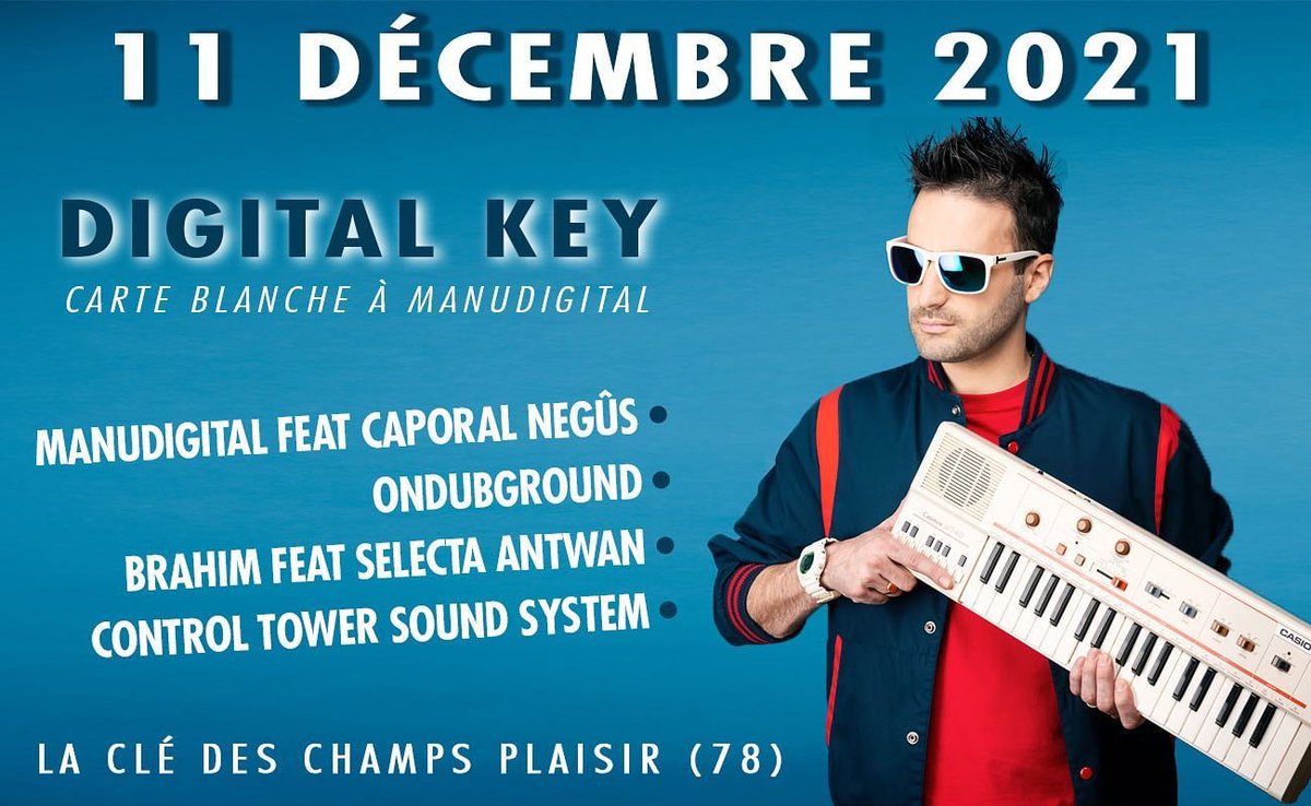 VannierPascal's tweet photo. Attention évènement ! #DigitalKey @MANUDIGITAL prend la Clé des Champs @villedeplaisir #Yvelines SAM 11 DEC avec @ondubground @CaporalNegus
#SelectaAntwan -Terminal Sound Control Tower Sound System... Clips ♫, infos résa sur @RadioSENSATIONS : https://t.co/y7UaahGKtm https://t.co/mr49OTetnh
