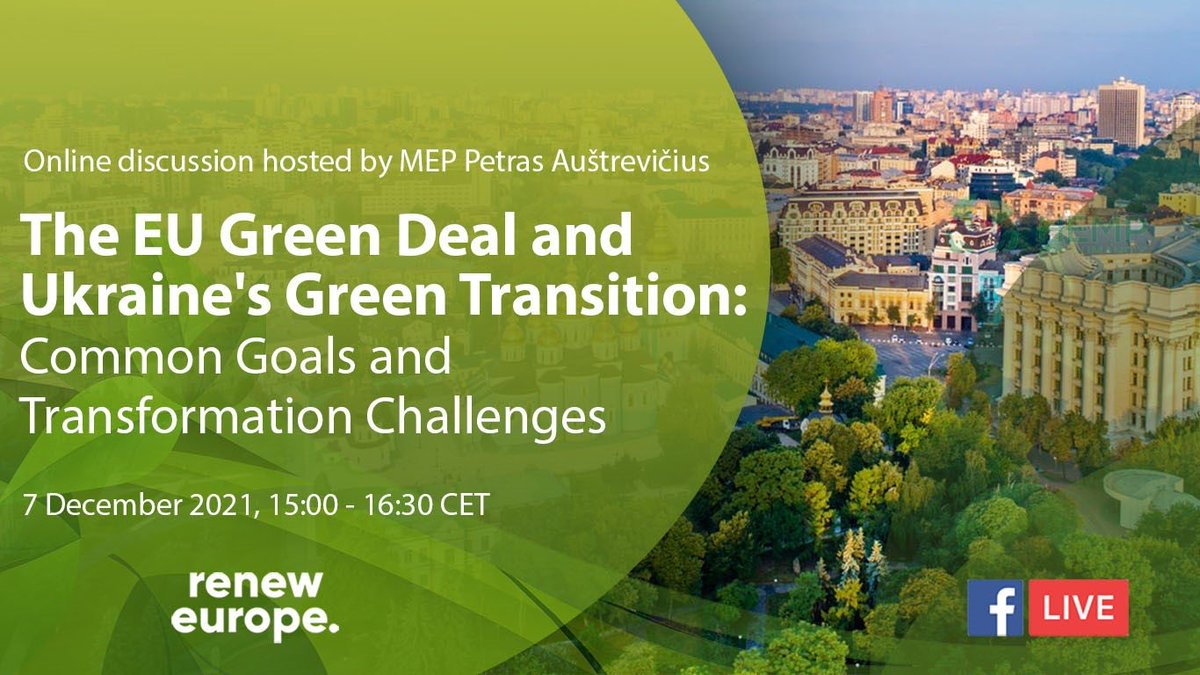 petras_petras's tweet photo. Join us on 7 December 15:00 CET for an exchange on the EU #GreenDeal and #Ukraine ‘s green transition. Together w @nicustefanuta @IKlympush @taraskachka @OstapSemerak More here: https://t.co/aj5wIDAO6Y @KyivSchool @eu_near @EUDelegationUA ⁦@KyivPost⁩ https://t.co/snxcCMaPfh