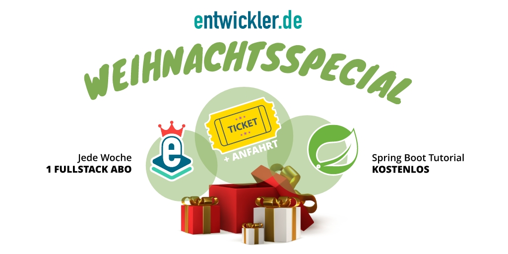 entwickler's tweet photo. 🎄 Weihnachten kommt und wir sind in Geschenke-Laune. Wir verlosen ein Ticket für die @devops_con 2022 inkl Hotel und Reise. Außerdem habt ihr wöchentlich die Chance ein Fullstack-Abo für https://t.co/h8w8IPL6P4 zu gewinnen. 

Hier geht's zum #Gewinnspiel: https://t.co/tS0x4rUm5A https://t.co/2XJzBOxNsQ