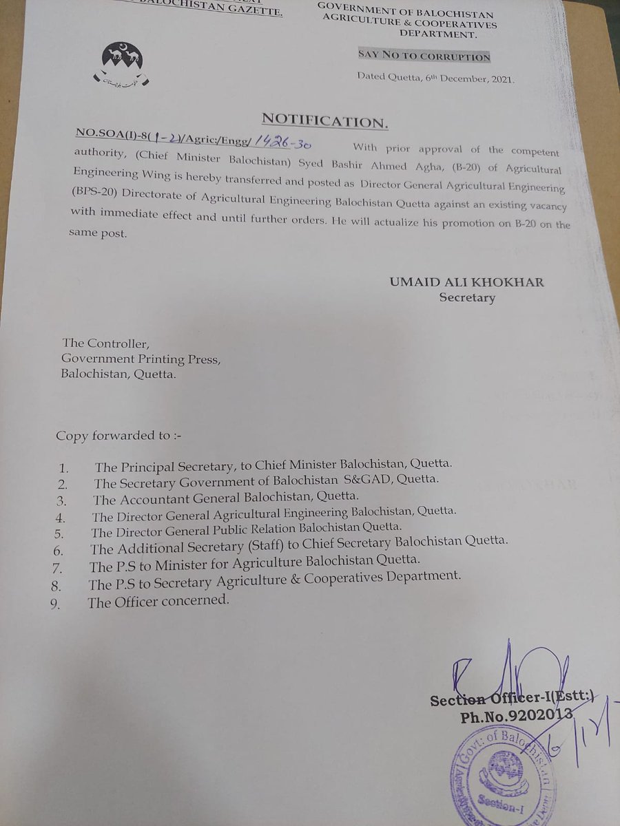 dgengineeringb2's tweet photo. Engr. Syed Bashir Ahmed Agha takes the responsibility as a Director General Agricultural Engineering Department, Government of Balochistan. https://t.co/NlDRFEcGYS
