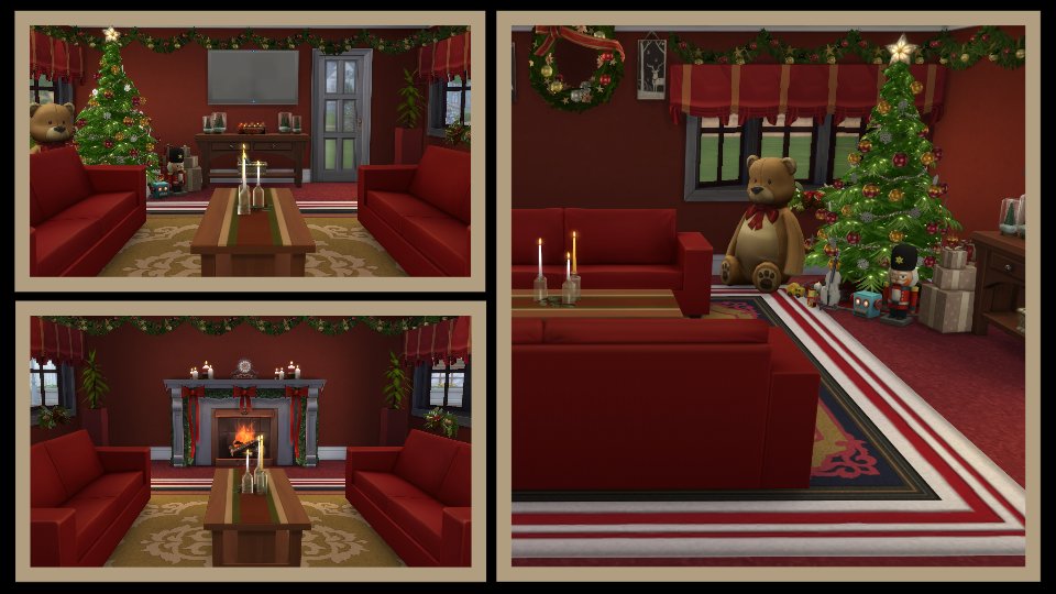 Inamacsims4's tweet photo. Check out this room in The Sims 4 Gallery! - All Wrapped Up For Xmas Living Room #Christmas #Holiday #Festive #CCFree #Moveobjects used to place some items! https://t.co/h1xXY8cdsA https://t.co/BwSeGFntKp