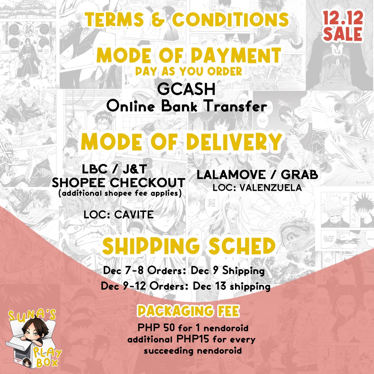 SunasPlaybox's tweet photo. YAHOO~ Don't miss out on our 12.12 Sale for our ONHAND NENDOROIDS!

#Nendoroidph #NENDOROID #Naruto #Sasuke #KitaShinsuke #ZeroTwo https://t.co/U9zZXFpyOd