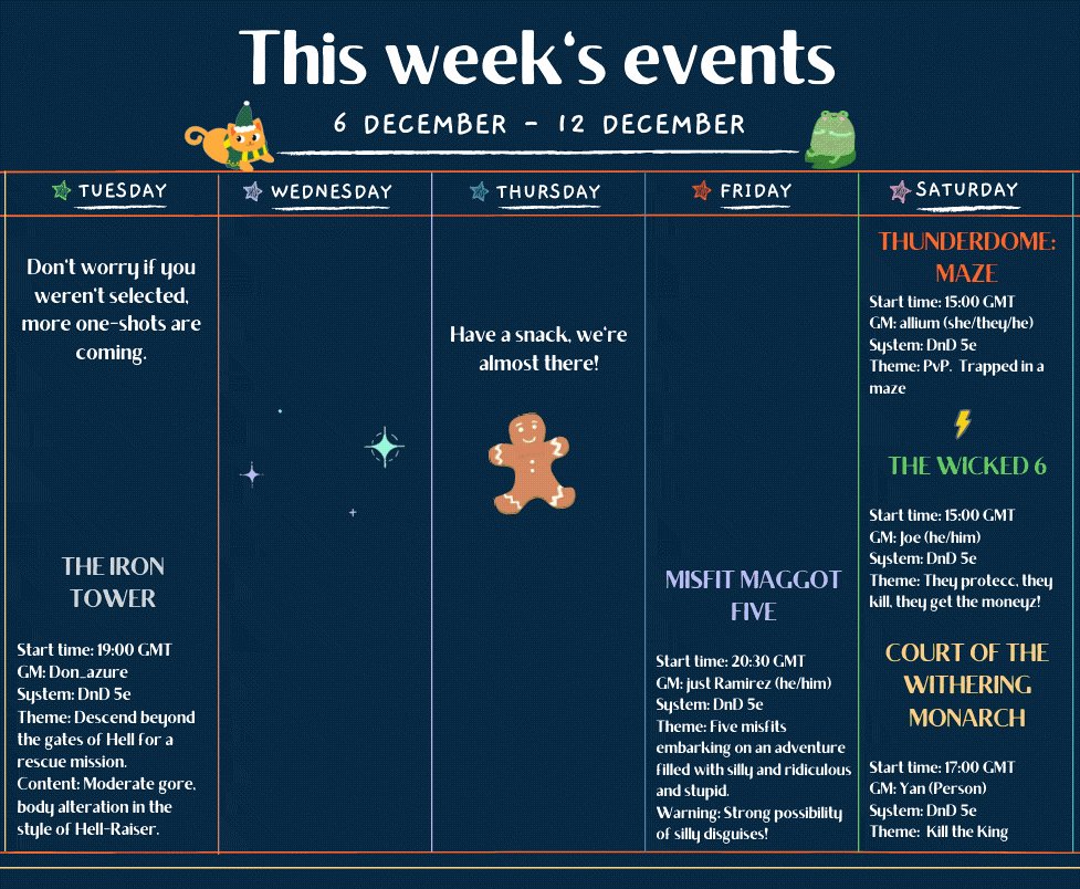 OneShotFridays's tweet photo. For the love of one-shots that become two-shots or three-shots or many-shots...
#oneshotfridays #roleplayinggames #d&amp;d #cyberwars #oneshot #workshops https://t.co/HvGsLpWkQi