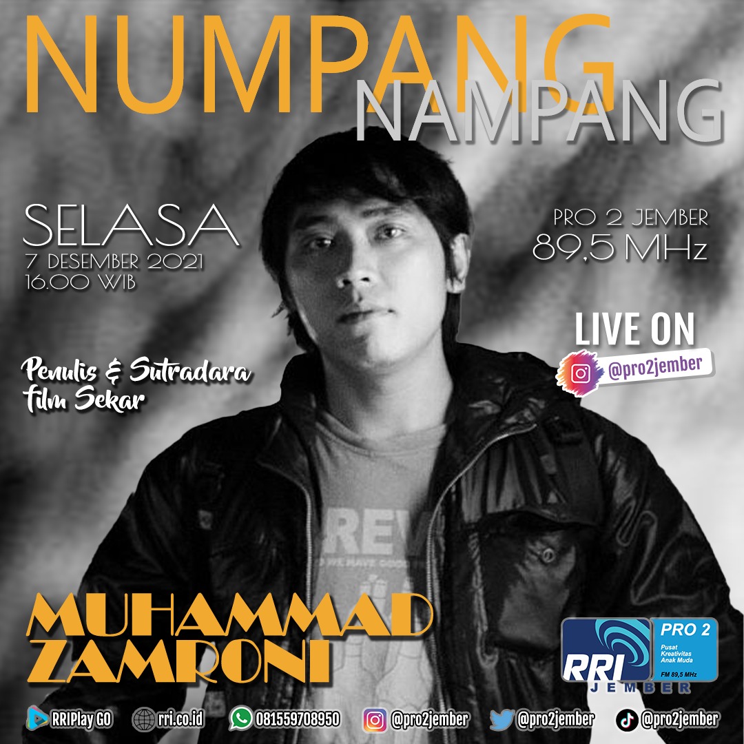 numpang nampang kali ini bakal kedatengan Kakak M. Zamronj, seorang penulis dan sutradara film 'Sekar' 😀

yuk dengerin 89,5 mhz atau kamu juga bisa ikutan say hello &amp; tanya-tanya di kolom komentar live instagram kita nanti jam 4 sore 🥰