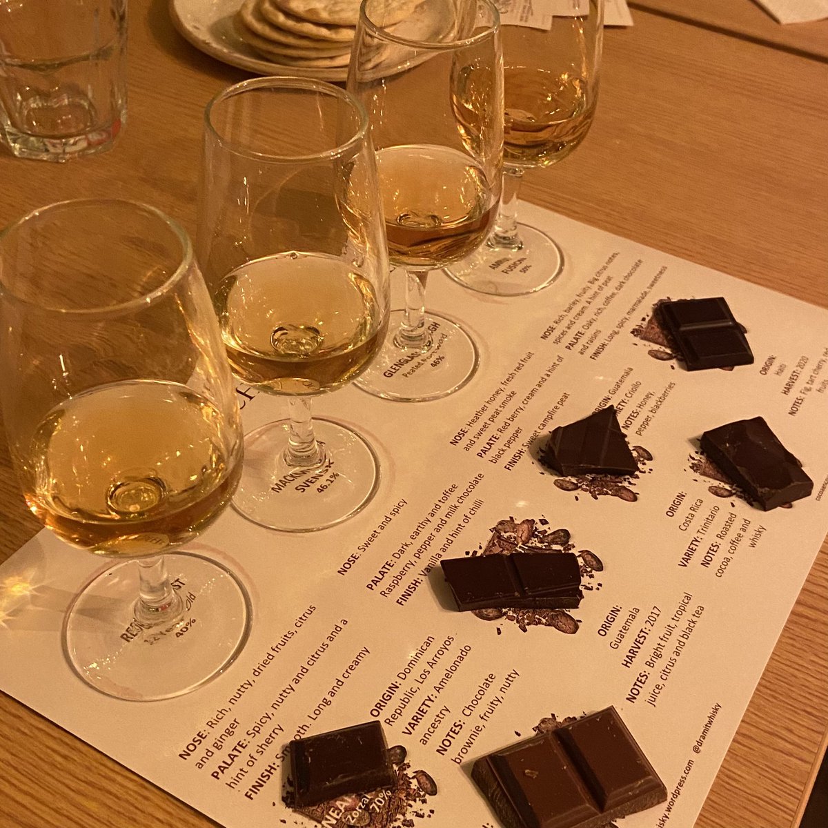 Whiskey and chocolate. A full house <a href="/browncowlouth/">the brown cow</a> and what a night we had! Some superb whiskies from Ireland, Scotland, Sweden and India, paired with some stunning chocolate from Madagascar, Guatemala, Haiti, Costa Rica &amp; Mexico. 
Thank you to all involved. <a href="/dramitwhisky/">Dram It</a>