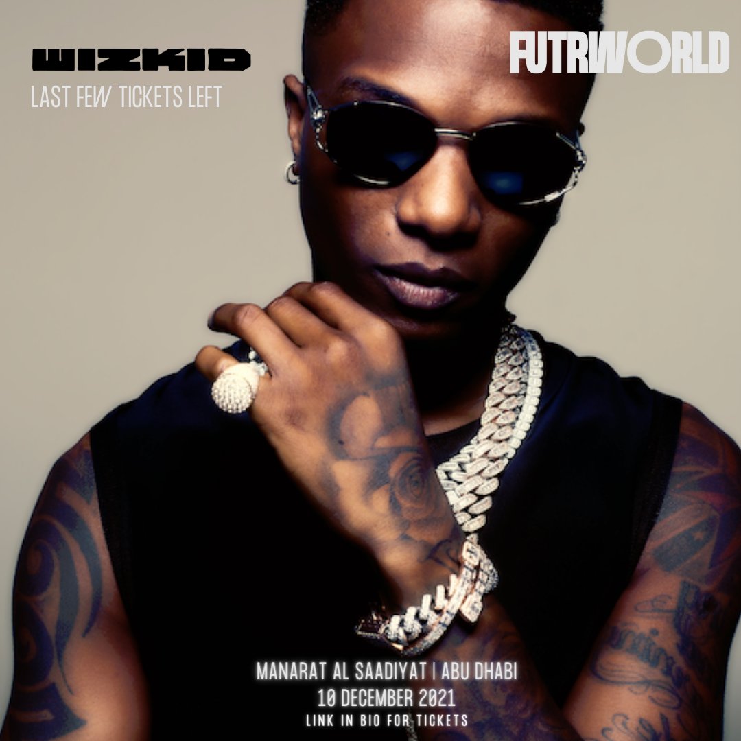 FUTRGroup's tweet photo. Performing in Abu Dhabi for the first time, Afropop supreme Wizkid is set to headline FUTR. 

Wizkid will shine a bright light on his own creativity and excellence to the masses. There’s a little something for everyone.

This will be a performance like no other one to remember. https://t.co/9eo9k5AK9y