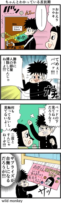 【4コマ漫画】 ちゃんとわかっている反抗期  #4コマ #4コマ漫画 #漫画 #マンガ #漫画が読めるハッシュタグ #創作漫画 #再掲