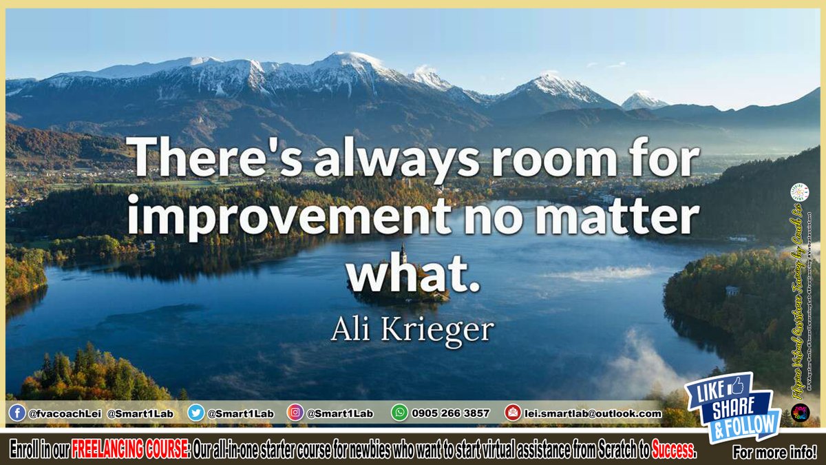SmartLearninLab's tweet image. There's always room for improvement no matter what.

#DailyReminder  
#FVAQatar  
#Surge 
#SmartLearningLab 
#TuesdayChooseDay
