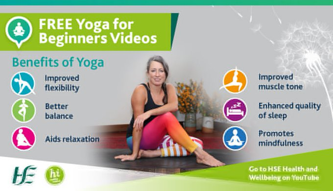 Most of us won't be going anywhere today with the ☔️ so it might be a good day to try some @HsehealthW free #YogaForBeginners sessions

8 x 30 minute sessions available on YouTube
bit.ly/3yPygE1   

#KeepingActive #YogaForWellBeing #HealthyWexford
#TuesdayMotivation