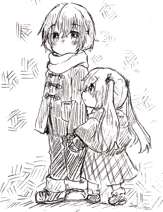今日は寒いねミクメイちゃん 