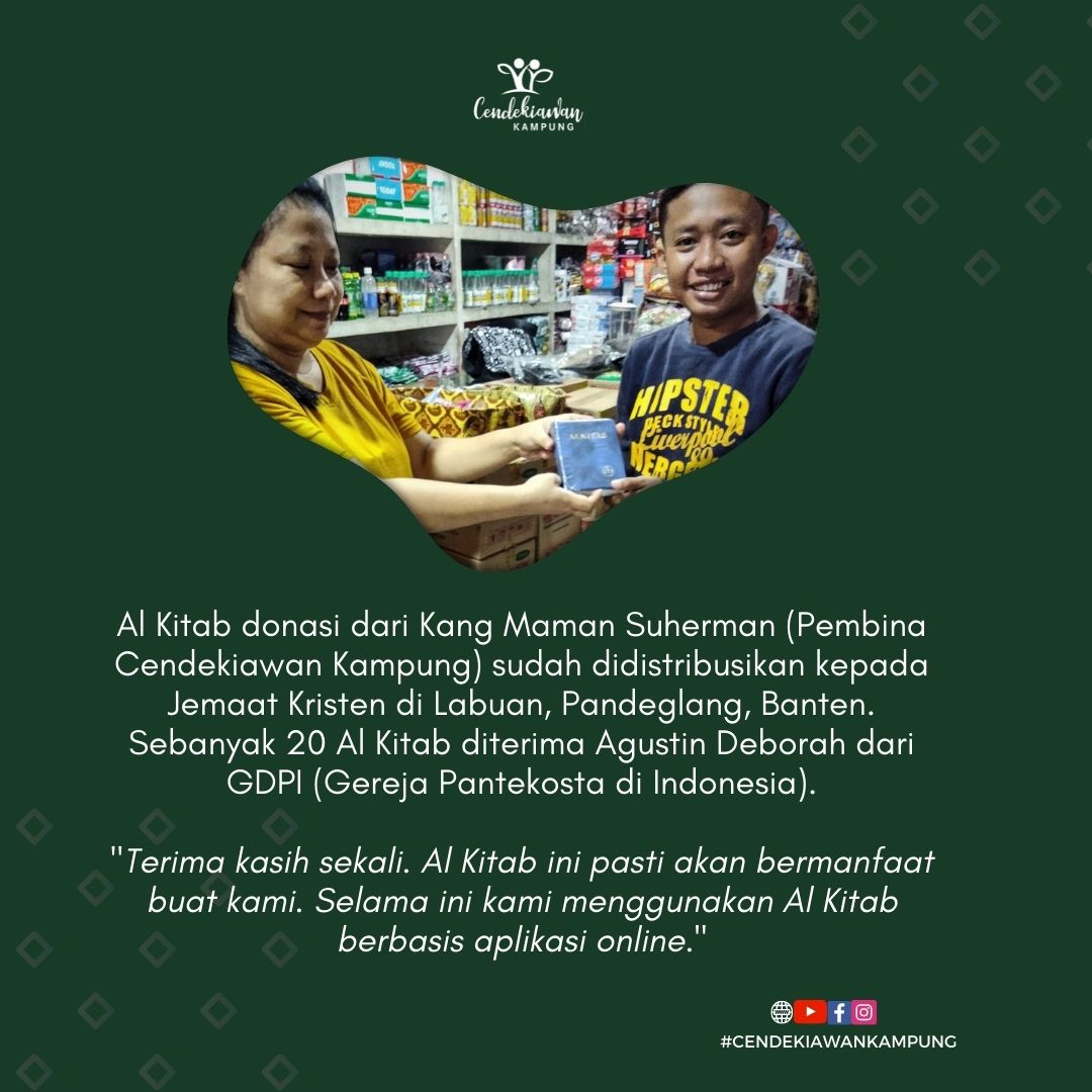 maman1965's tweet photo. Terima kasih semuanya. Terima kasih @JNE_ID yang sudah menggratiskan biaya pengiriman kepada saya setiap mengirim Al Quran, Alkitab, buku2 &amp; alat peraga pendidikan kemana pun saya kirimkan dan seberat apa pun. https://t.co/n2HE3xBtLA
