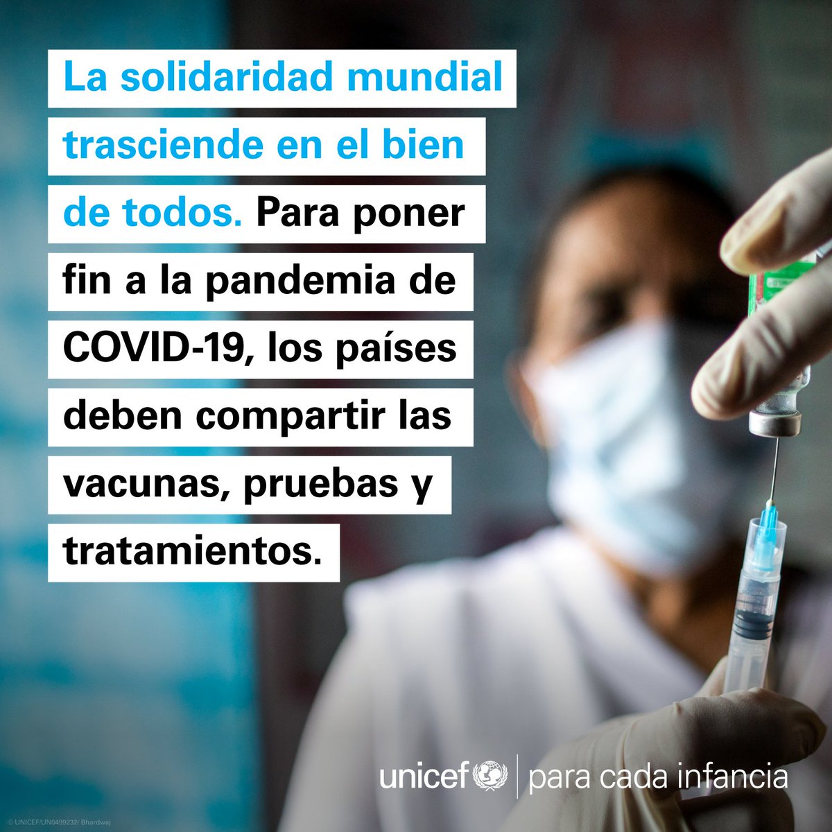 Lo hemos dicho antes y lo diremos de nuevo: nuevas variantes de la #COVID19 seguirán surgiendo si no nos aseguramos de que todos tengan acceso a las vacunas, pruebas y tratamientos.

Trabajemos juntos para poner fin a esta pandemia AHORA unicef.es/noticia/mecani…
