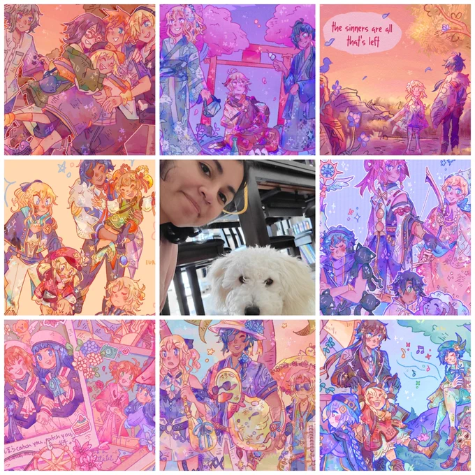 Heard its #artvsartist2021 except the only selfies I took this year were with my dogs ✨🐶 