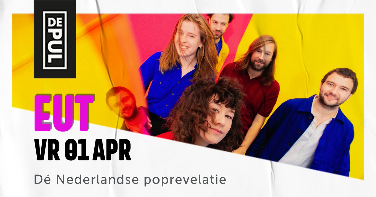 𝗕𝗘𝗩𝗘𝗦𝗧𝗜𝗚𝗗: 𝗘𝗨𝗧 𝗸𝗼𝗺𝘁 𝗻𝗮𝗮𝗿 𝗨𝗱𝗲𝗻!

Op vrijdag 1 april staat dé poprevelatie van Nederland in De Pul voor hun eerste Udense show. Kaarten zijn nu verkrijgbaar via livepul.com/agenda/eut-ude…