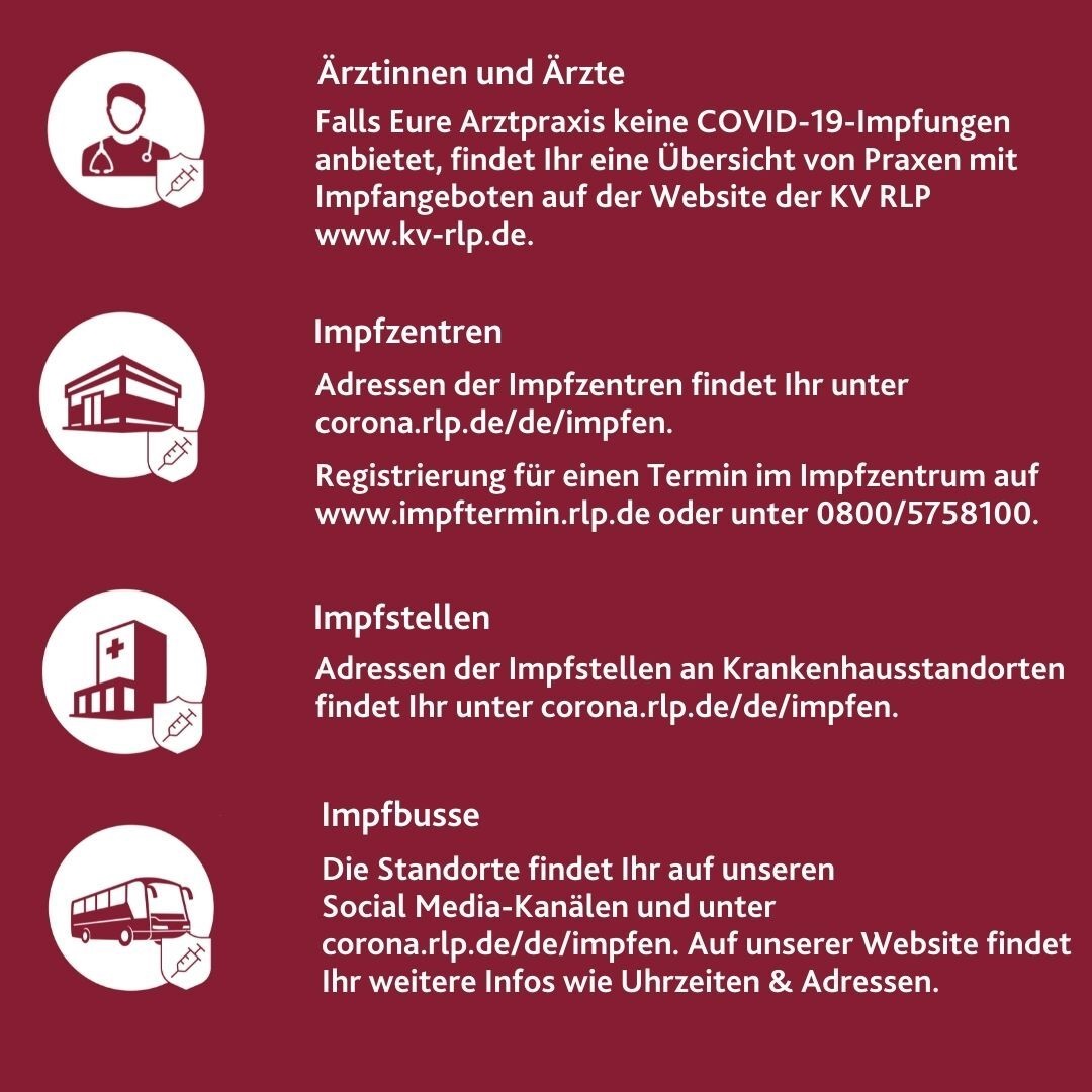 rlpNews's tweet photo. ❗ Vier Möglichkeiten zum #Impfen: #Impfbusse sind heute (7.12.) in Bad Breisig, Bernkastel-Kues, Bingen, Forst a. d. Wstr., Hinzweiler, Kleinmaischeid, Monzingen, Münchweiler/Als., Ransbach-Baumbach, Remagen, Speyer &amp; Waldfischbach-Burgalben
👉 https://t.co/xJ1tsnBcLQ #Booster https://t.co/mHq8Y962HP