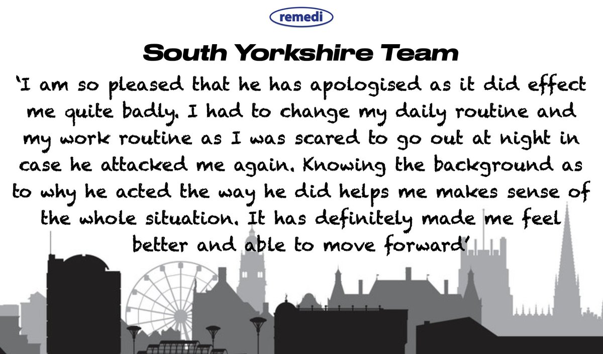 RestorativeSY's tweet image. #RestorativeJustice Works. Our partnership in South Yorkshire with @RemediRj evidences that through the feedback of those who have actually taken part... @SYPCC @syptweet @RJCouncil @RJAPPG