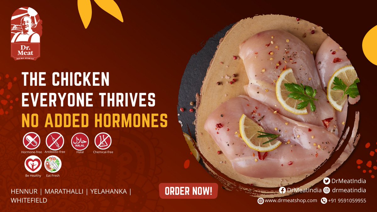 DrMeatIndia's tweet photo. Cravings and taste buds satisfied! ☑
Get the best and the freshest meat from Dr. Meat Shop now!
#drmeat #drmeatchicken #drmeatfreshchicken #bangalore  #freshchicken 
https://t.co/wH1zgiUYmU
We " Dr. Meat Shop" is the best online fresh chicken shop.
*Healthy
*eat Fresh https://t.co/xZwjsPqbpM
