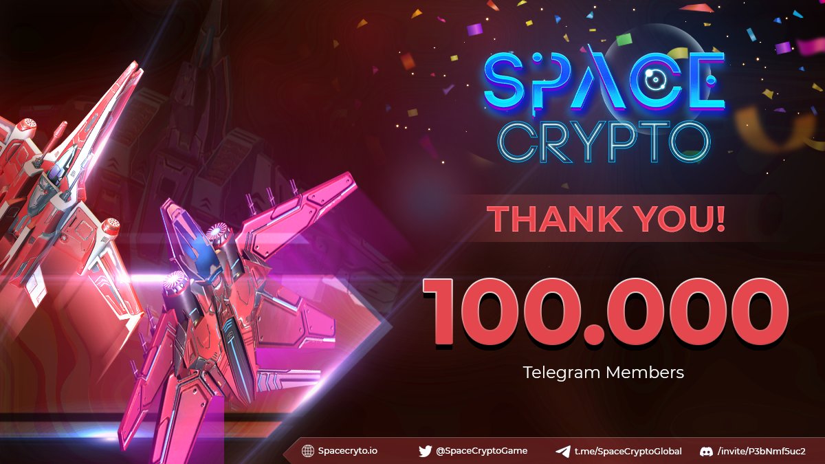 SpaceCryptoGame's tweet photo. 🔥🔥🔥100K TELEGRAM MEMBERS!!! OMG!!! Unbelievable!!!
 
This is so amazing thing happened to us. We did't predict it would reach so soon. Yesterday we just celebrated 50K.

Team has been working so hard and YOU, A TRUE #SPACEGUARDIAN, ARE CONTRIBUTING THE PART OF OUR ACHIEVEMENTS https://t.co/YZUn7yUG98